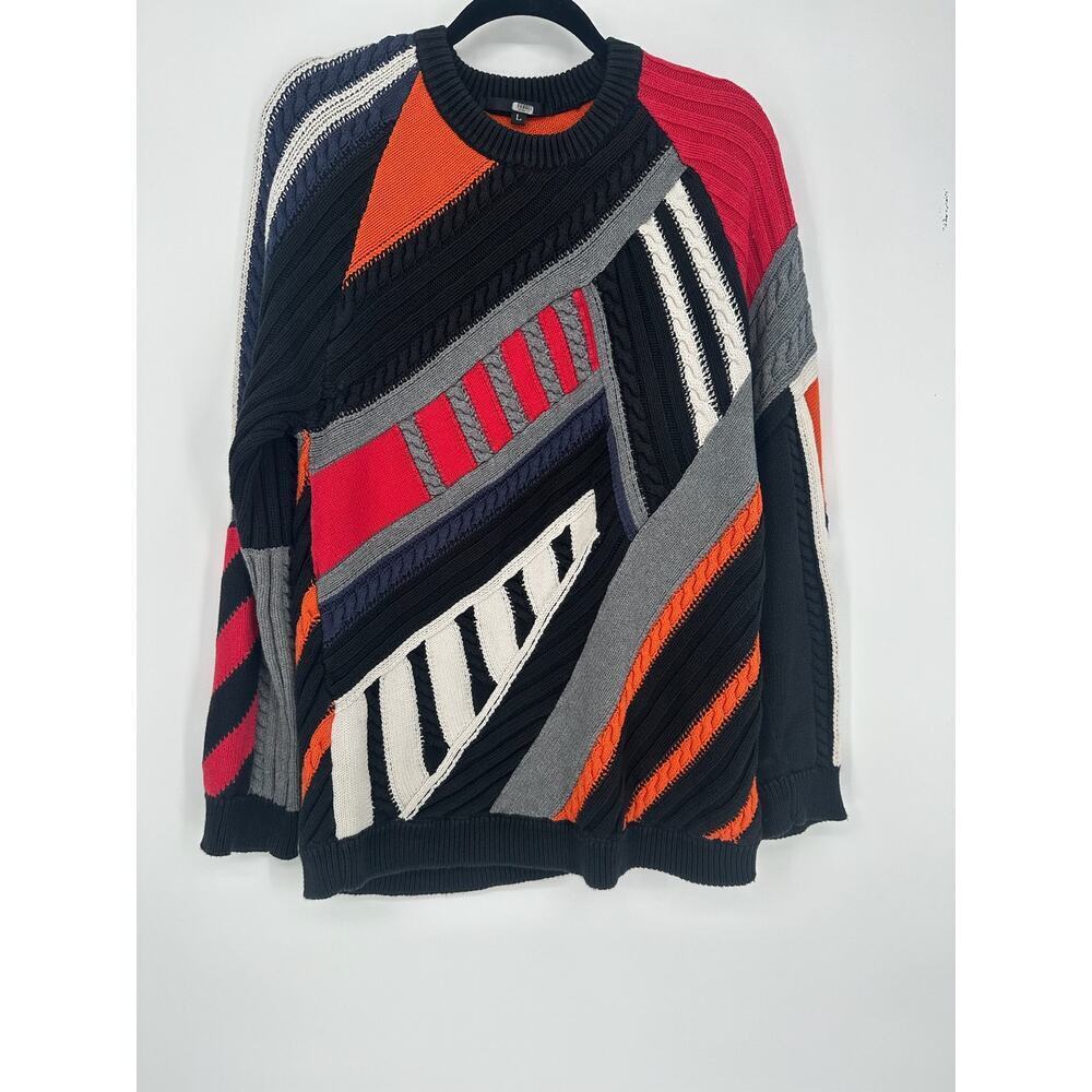 Koch Patchwork Oversized Sweater Large - image 2